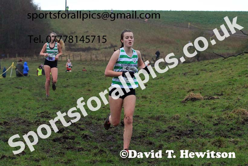Womens under-17s and under-20s 2022 North Eastern Harrier League, Thornley Farm, Peterlee, County Durham. Photo: David T. Hewitson/Sports for All Pics